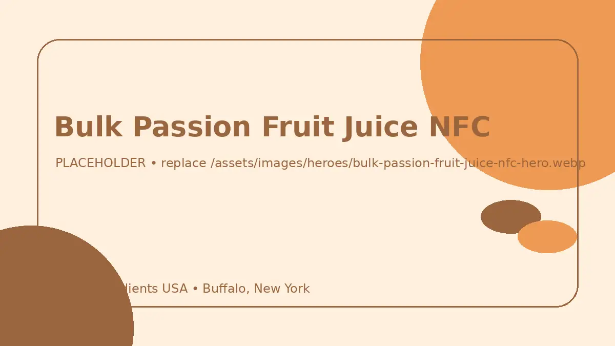 Bulk Passion Fruit Juice NFC hero image placeholder